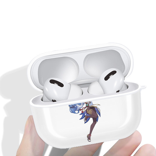 げんし神 甘雨 かんう genshin Ganyu 【AirPods Pro用】ハードシェル保護ケース 耐衝撃・防指紋・カラビナ付き商品仕様