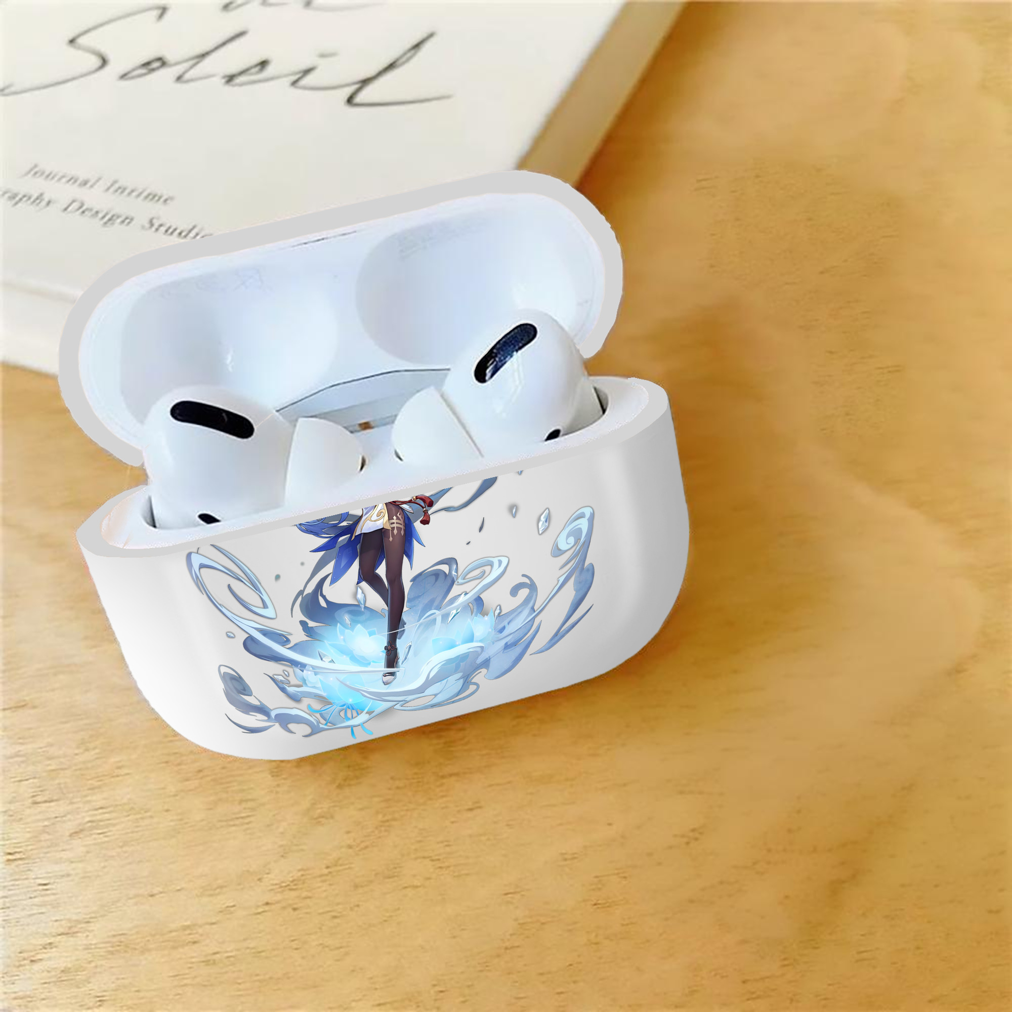 げんし神 甘雨 かんう genshin Ganyu 【AirPods Pro用】ハードシェル保護ケース 耐衝撃・防指紋・カラビナ付き商品仕様