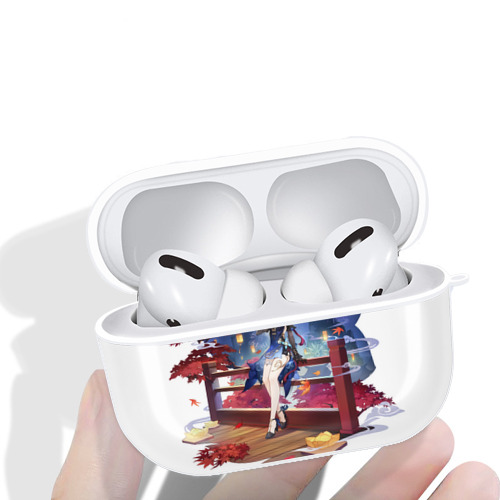 げんし神 甘雨 かんう genshin Ganyu 【AirPods Pro用】ハードシェル保護ケース 耐衝撃・防指紋・カラビナ付き商品仕様