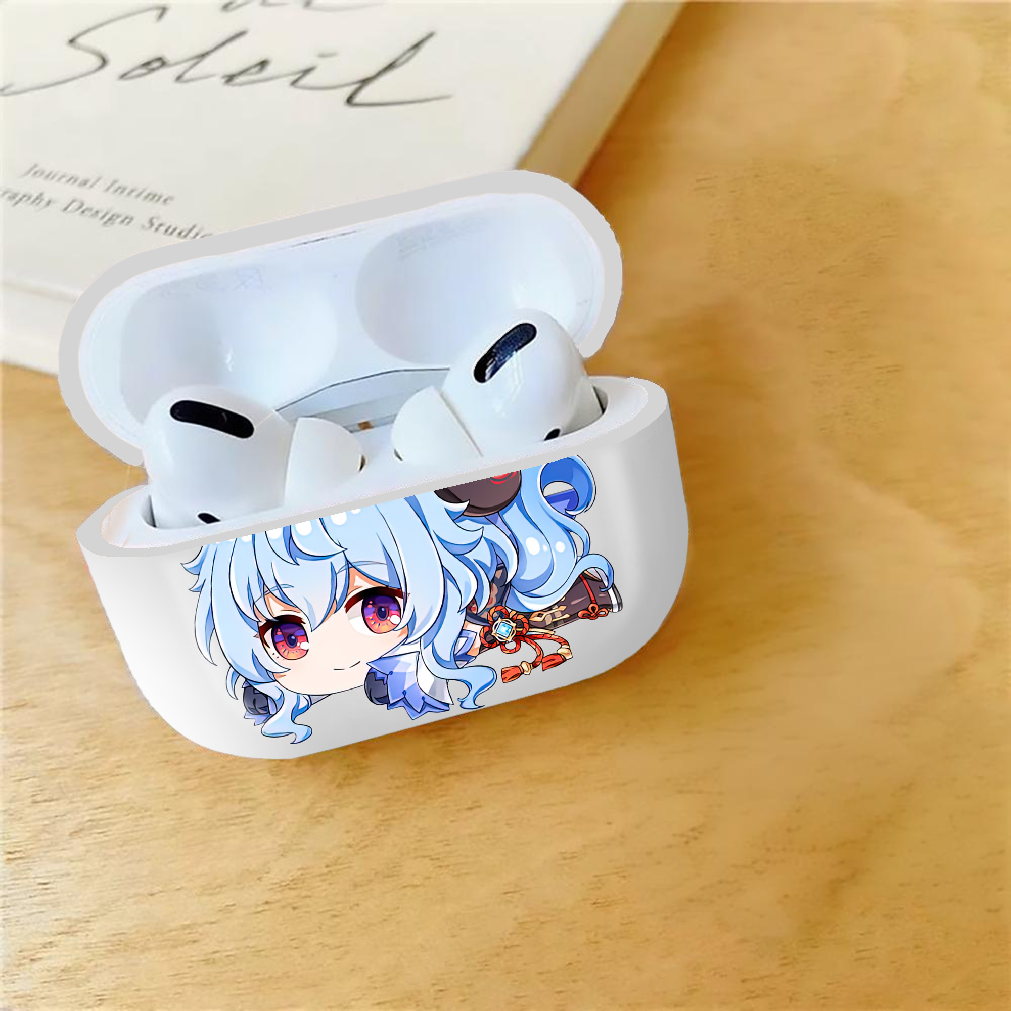 げんし神 甘雨 かんう genshin Ganyu 【AirPods Pro用】ハードシェル保護ケース 耐衝撃・防指紋・カラビナ付き商品仕様