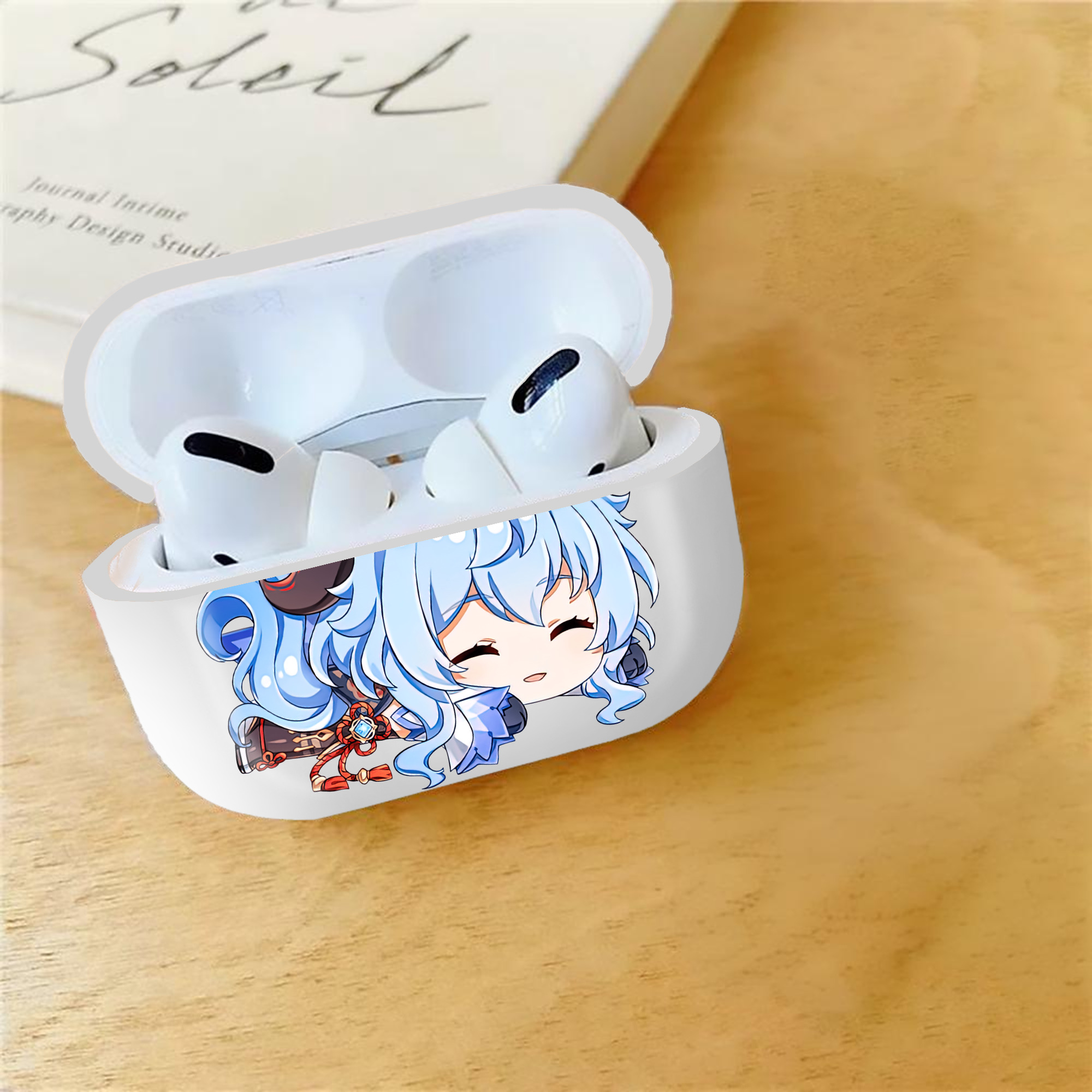 げんし神 甘雨 かんう genshin Ganyu 【AirPods Pro用】ハードシェル保護ケース 耐衝撃・防指紋・カラビナ付き商品仕様