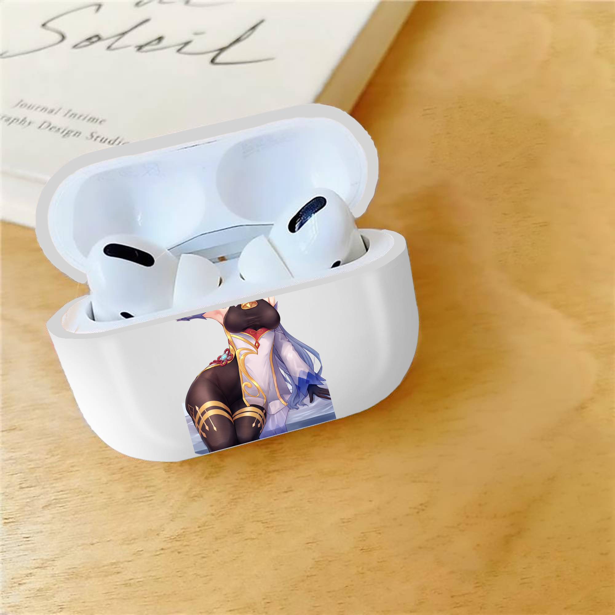 げんし神 甘雨 かんう genshin Ganyu 【AirPods Pro用】ハードシェル保護ケース 耐衝撃・防指紋・カラビナ付き商品仕様