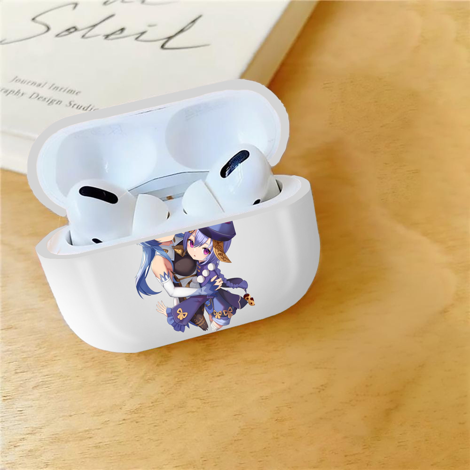 げんし神 甘雨 かんう genshin Ganyu 【AirPods Pro用】ハードシェル保護ケース 耐衝撃・防指紋・カラビナ付き商品仕様