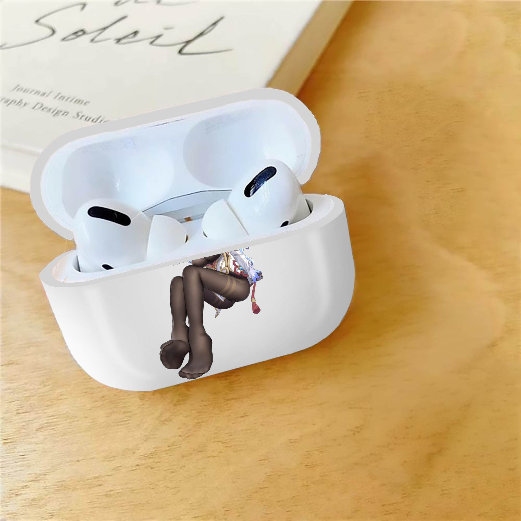 げんし神 甘雨 かんう genshin Ganyu 【AirPods Pro用】ハードシェル保護ケース 耐衝撃・防指紋・カラビナ付き商品仕様