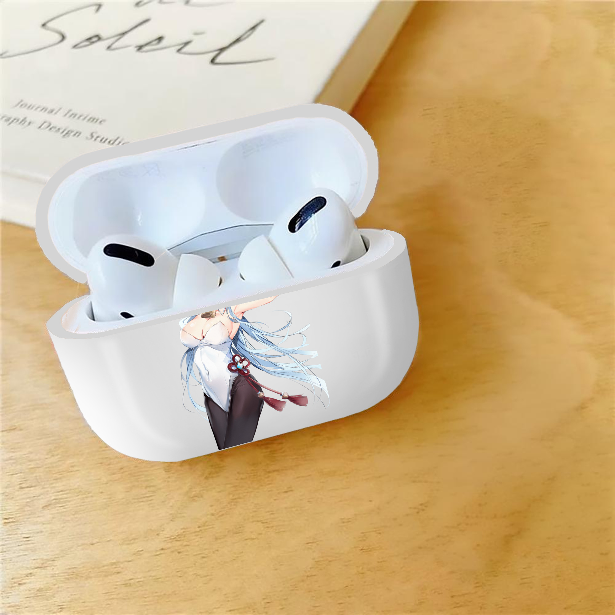 げんし神 甘雨 かんう genshin Ganyu 【AirPods Pro用】ハードシェル保護ケース 耐衝撃・防指紋・カラビナ付き商品仕様