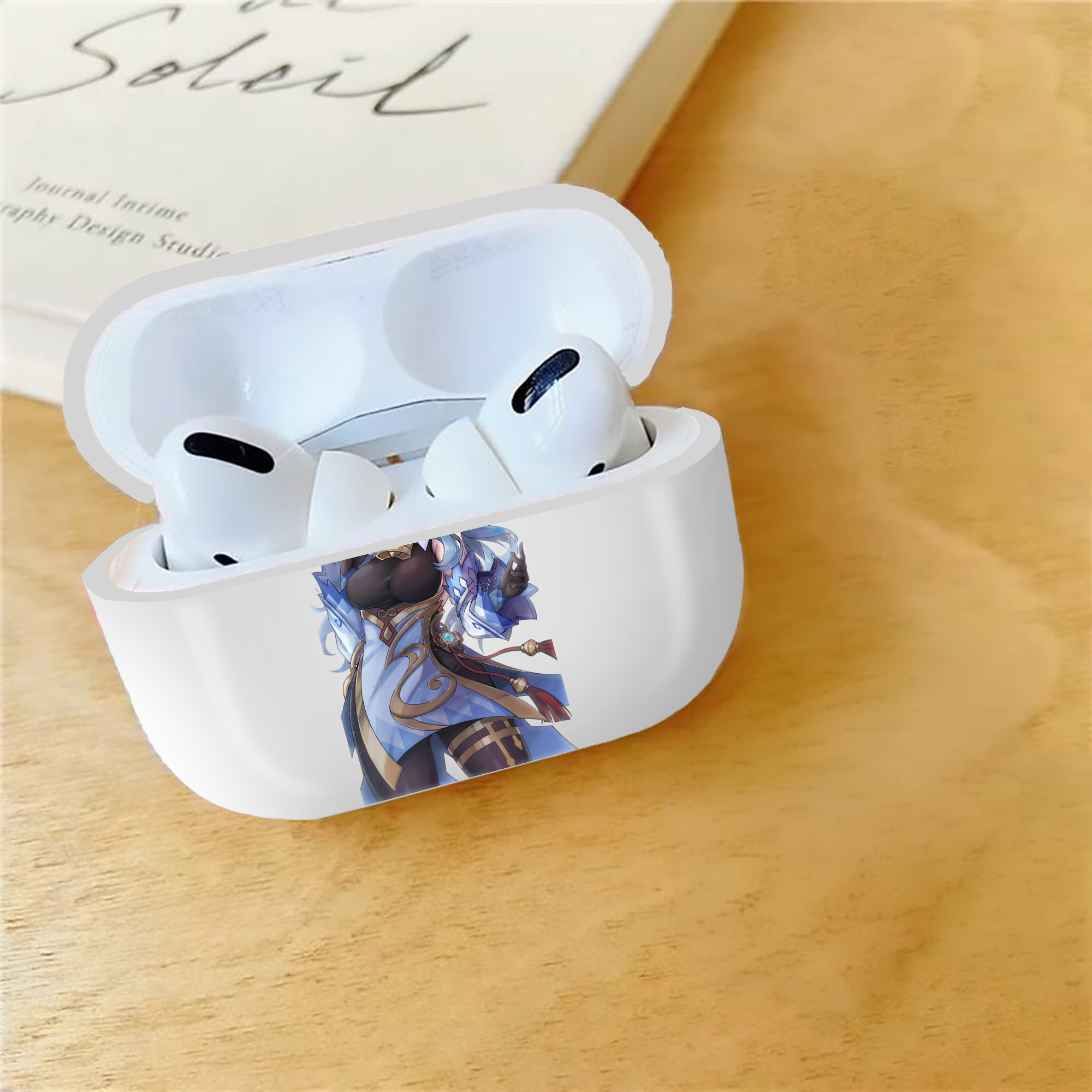 げんし神 甘雨 かんう genshin Ganyu 【AirPods Pro用】ハードシェル保護ケース 耐衝撃・防指紋・カラビナ付き商品仕様