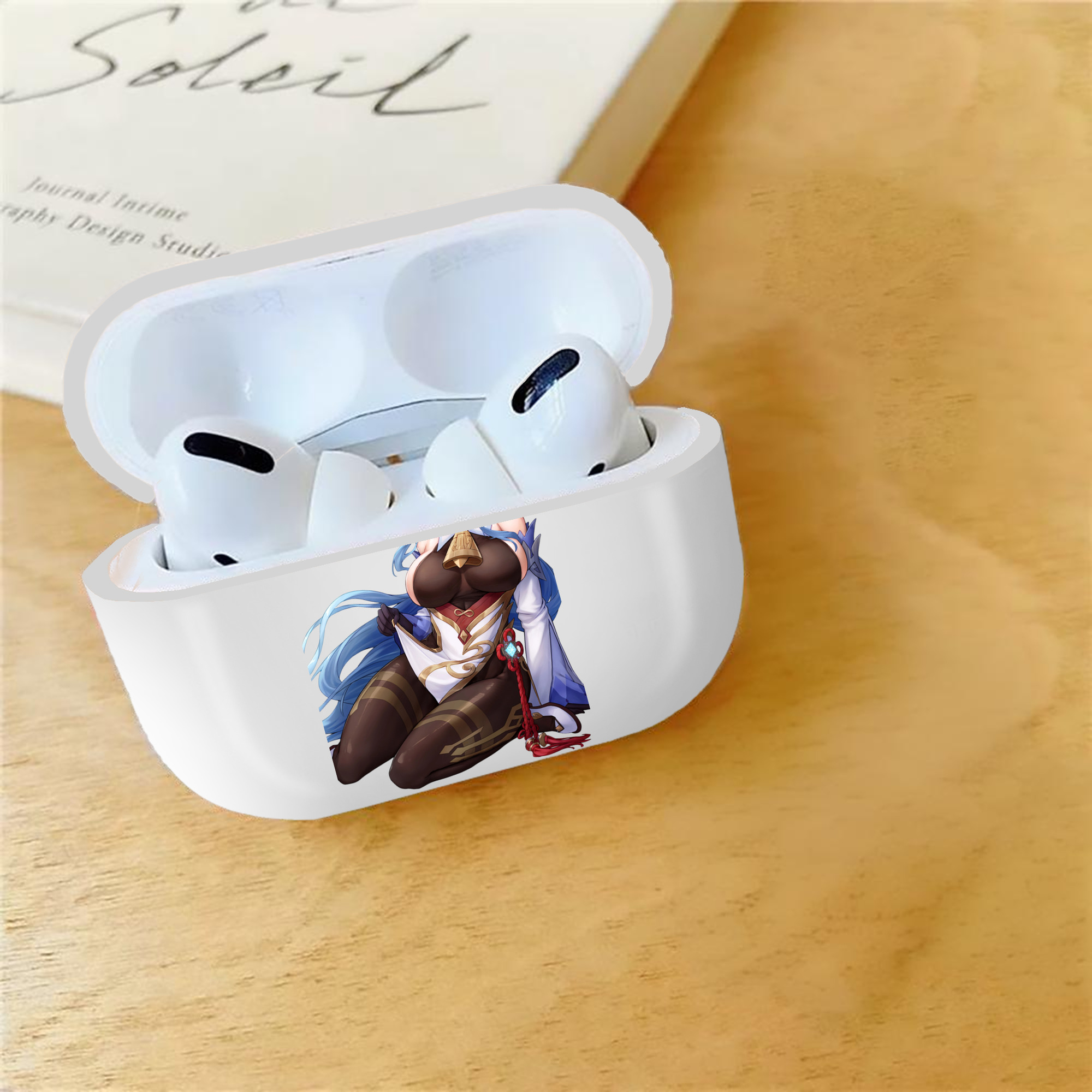 げんし神 甘雨 かんう genshin Ganyu 【AirPods Pro用】ハードシェル保護ケース 耐衝撃・防指紋・カラビナ付き商品仕様