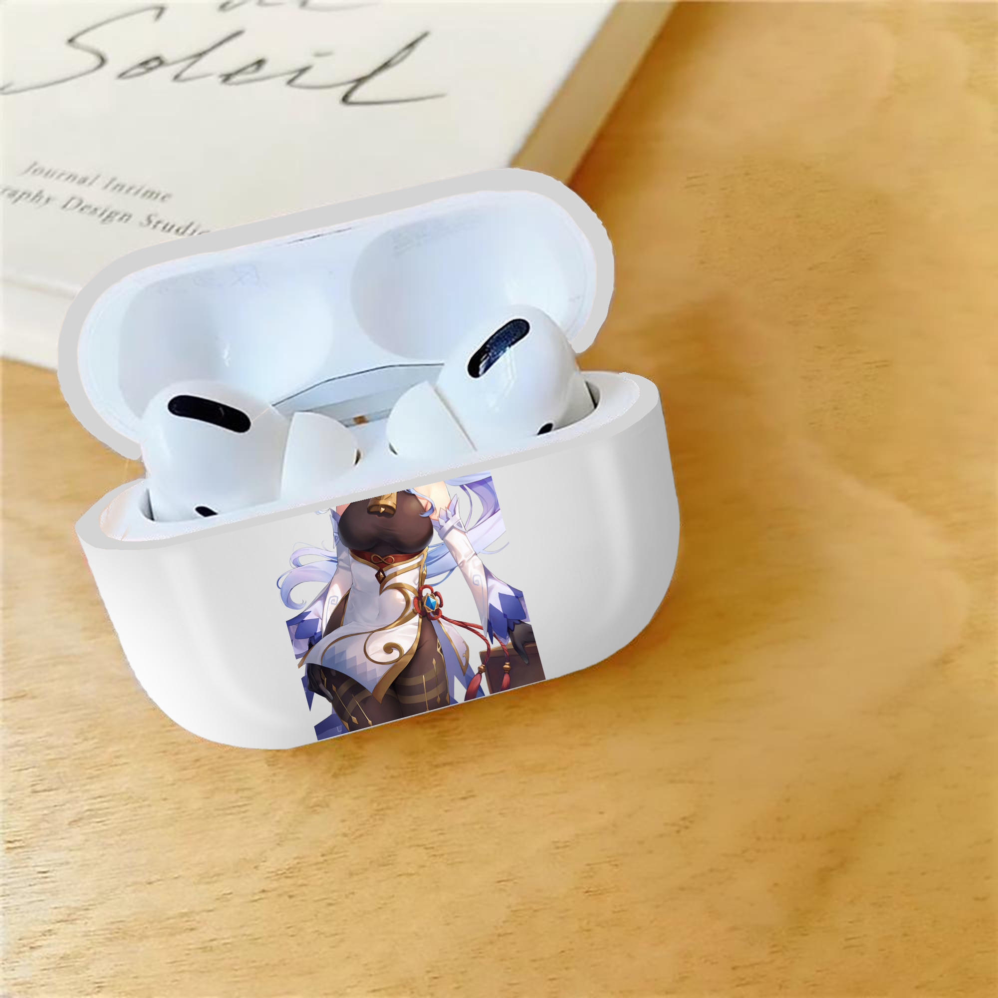 げんし神 甘雨 かんう genshin Ganyu 【AirPods Pro用】ハードシェル保護ケース 耐衝撃・防指紋・カラビナ付き商品仕様