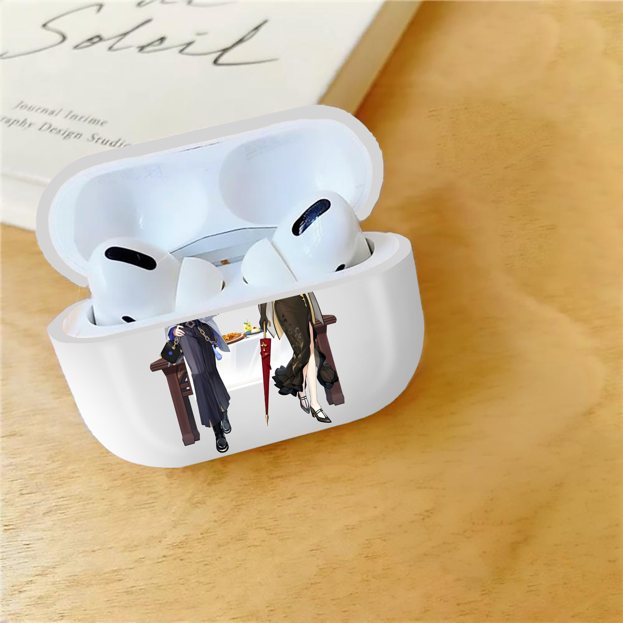 げんし神 夜兰 やらん genshin Yaran 【AirPods Pro用】ハードシェル保護ケース 耐衝撃・防指紋・カラビナ付き商品仕様