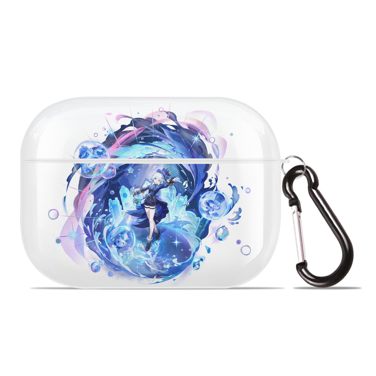 げんし神 フリーナ genshin Furina 【AirPods Pro用】ハードシェル保護ケース 耐衝撃・防指紋・カラビナ付き商品仕様