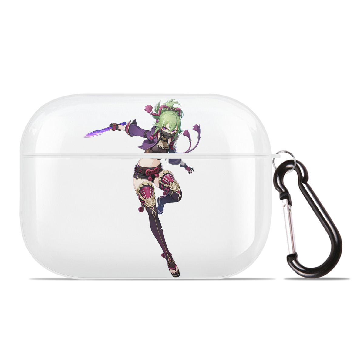 げんし神  久岐忍 くき しのぶ genshin Kuki Shinobu 【AirPods Pro用】ハードシェル保護ケース 耐衝撃・防指紋・カラビナ付き商品仕様
