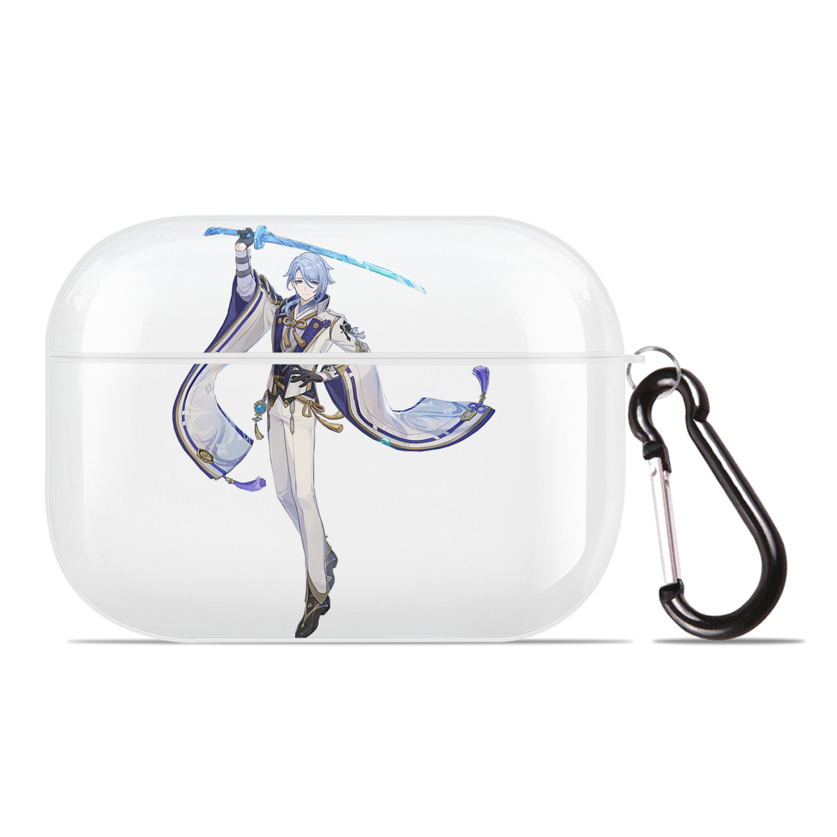 げんし神 神里綾人 かみさとあやと genshin Kamisato Ayato 【AirPods Pro用】ハードシェル保護ケース 耐衝撃・防指紋・カラビナ付き商品仕様