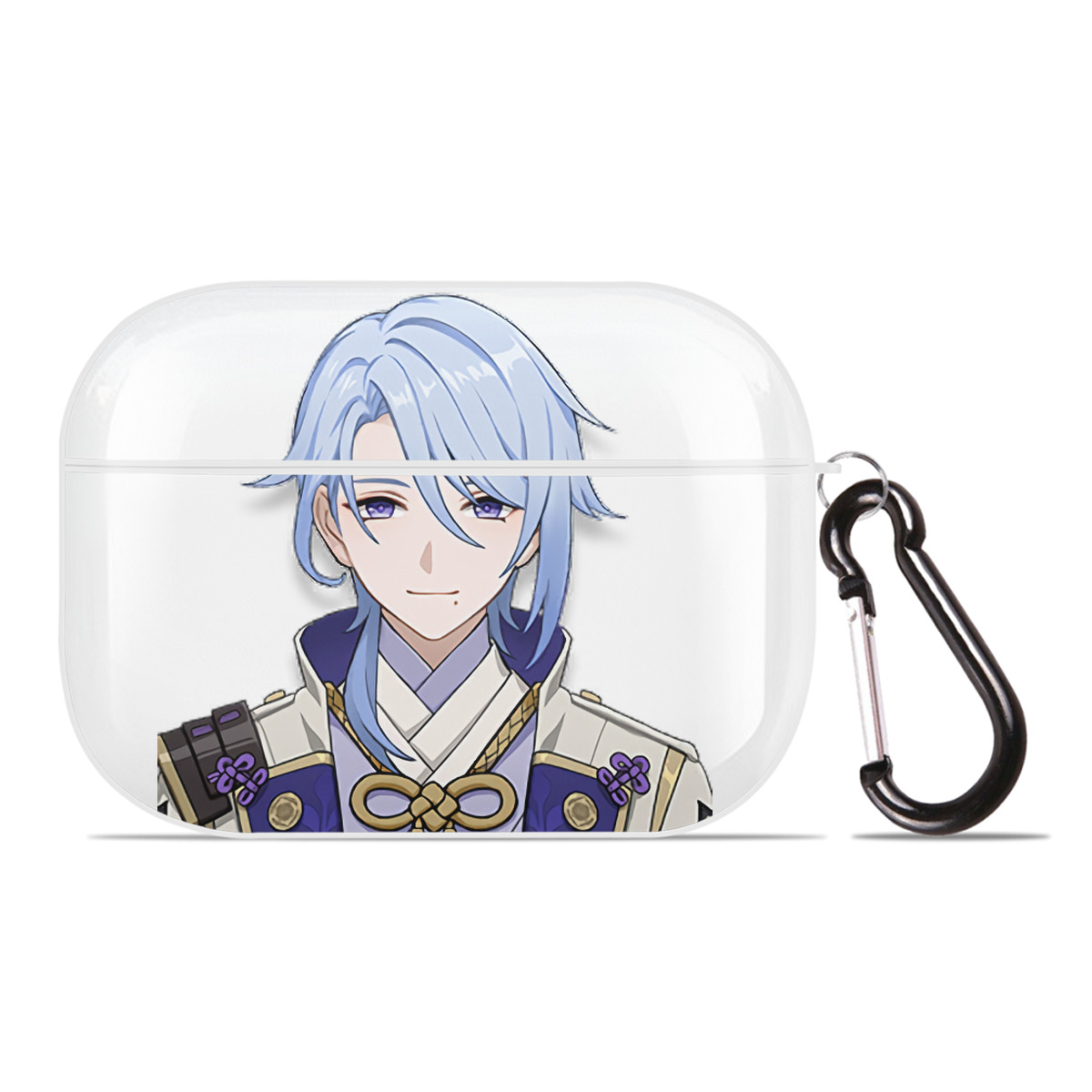 げんし神 神里綾人 かみさとあやと genshin Kamisato Ayato 【AirPods Pro用】ハードシェル保護ケース 耐衝撃・防指紋・カラビナ付き商品仕様