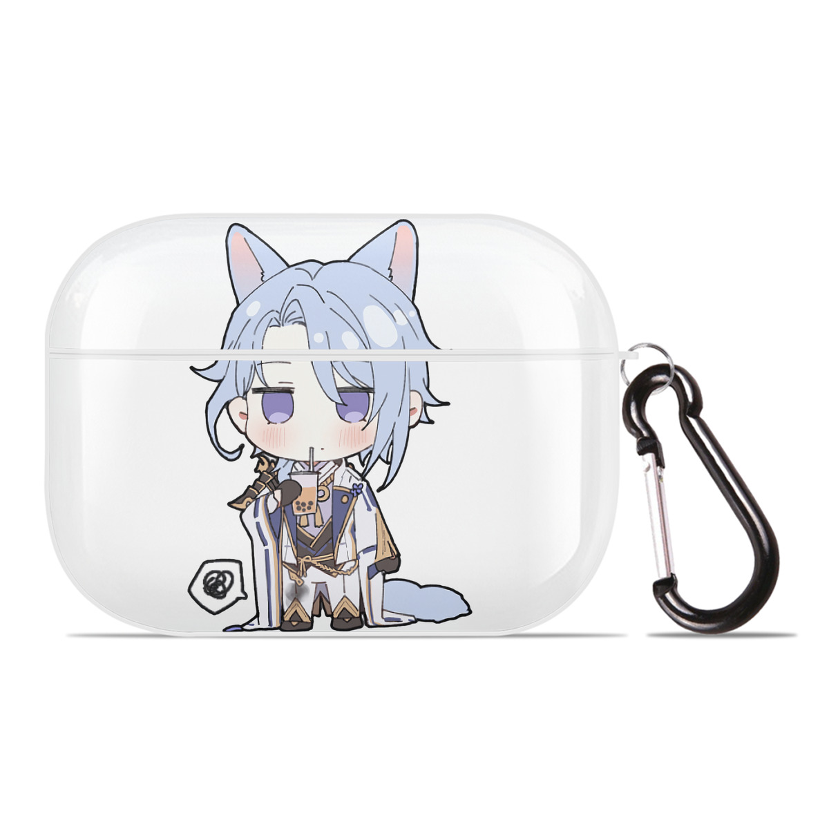 げんし神 神里綾人 かみさとあやと genshin Kamisato Ayato 【AirPods Pro用】ハードシェル保護ケース 耐衝撃・防指紋・カラビナ付き商品仕様