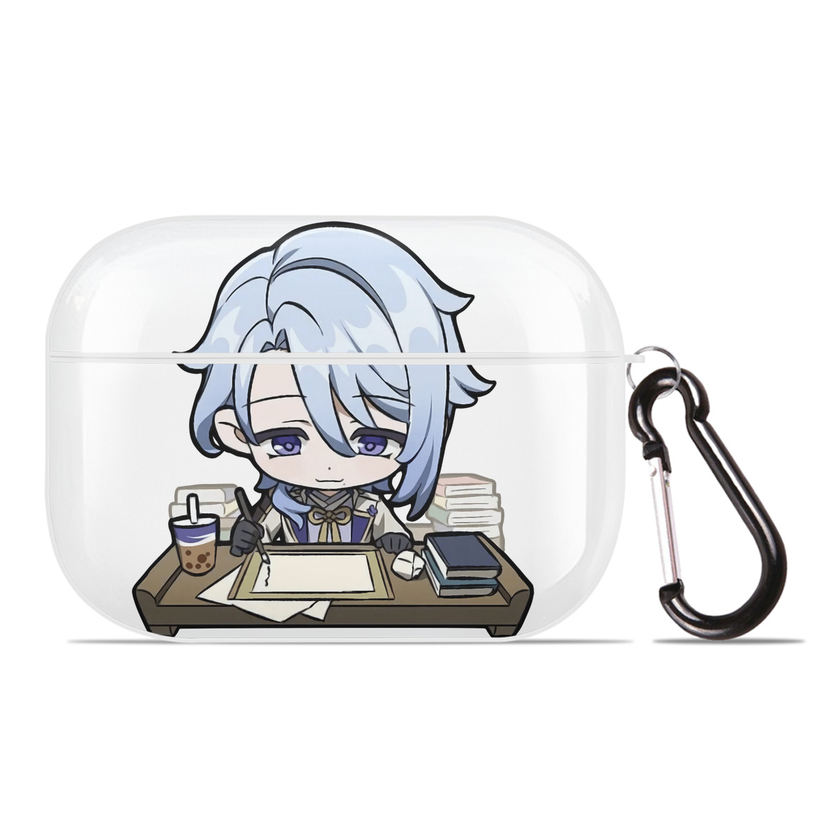 げんし神 神里綾人 かみさとあやと genshin Kamisato Ayato 【AirPods Pro用】ハードシェル保護ケース 耐衝撃・防指紋・カラビナ付き商品仕様