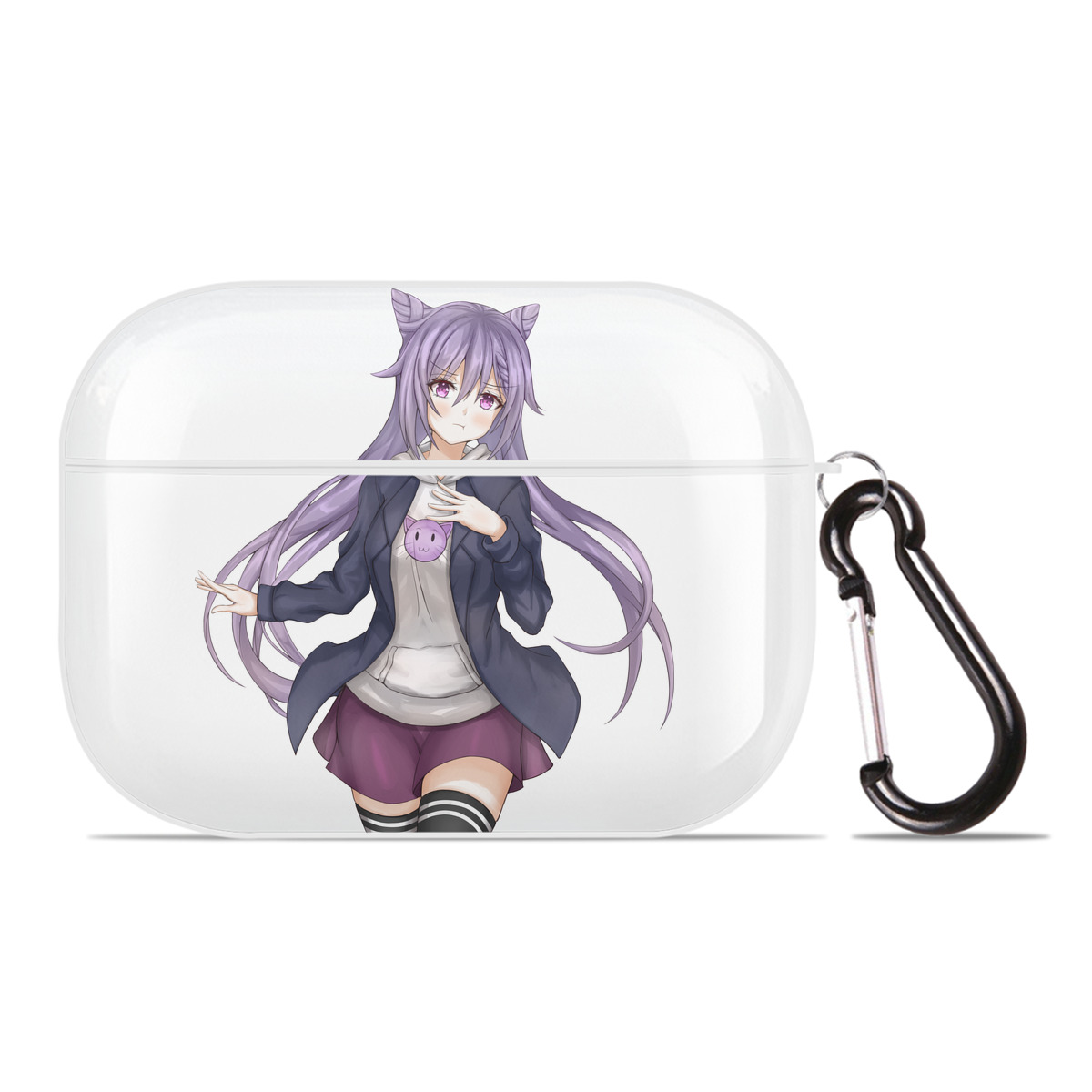 げんし神 刻晴 こくせい genshin Kokusei 【AirPods Pro用】ハードシェル保護ケース 耐衝撃・防指紋・カラビナ付き商品仕様