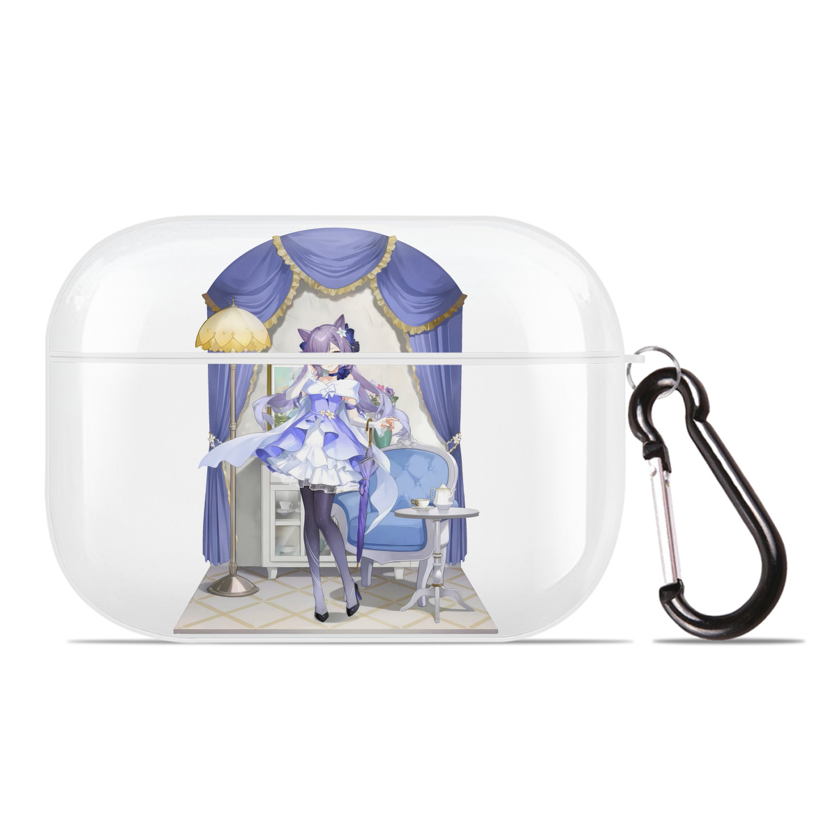 げんし神 刻晴 こくせい genshin Kokusei 【AirPods Pro用】ハードシェル保護ケース 耐衝撃・防指紋・カラビナ付き商品仕様