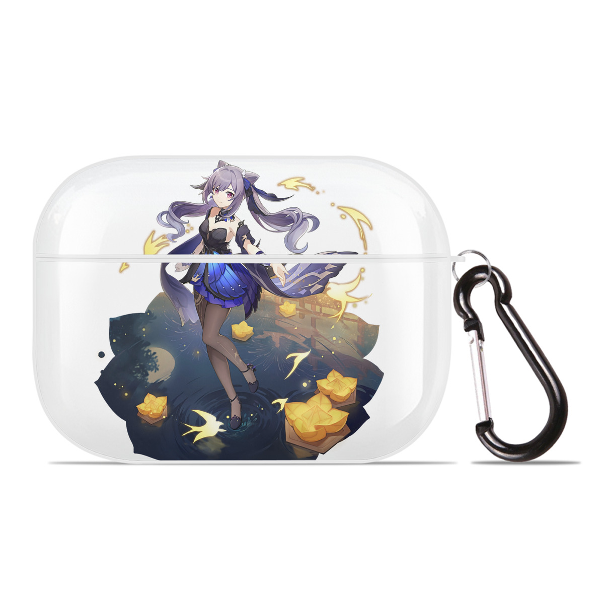 げんし神 刻晴 こくせい genshin Kokusei 【AirPods Pro用】ハードシェル保護ケース 耐衝撃・防指紋・カラビナ付き商品仕様