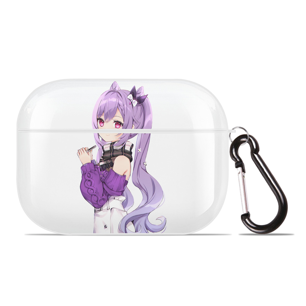 げんし神 刻晴 こくせい genshin Kokusei 【AirPods Pro用】ハードシェル保護ケース 耐衝撃・防指紋・カラビナ付き商品仕様