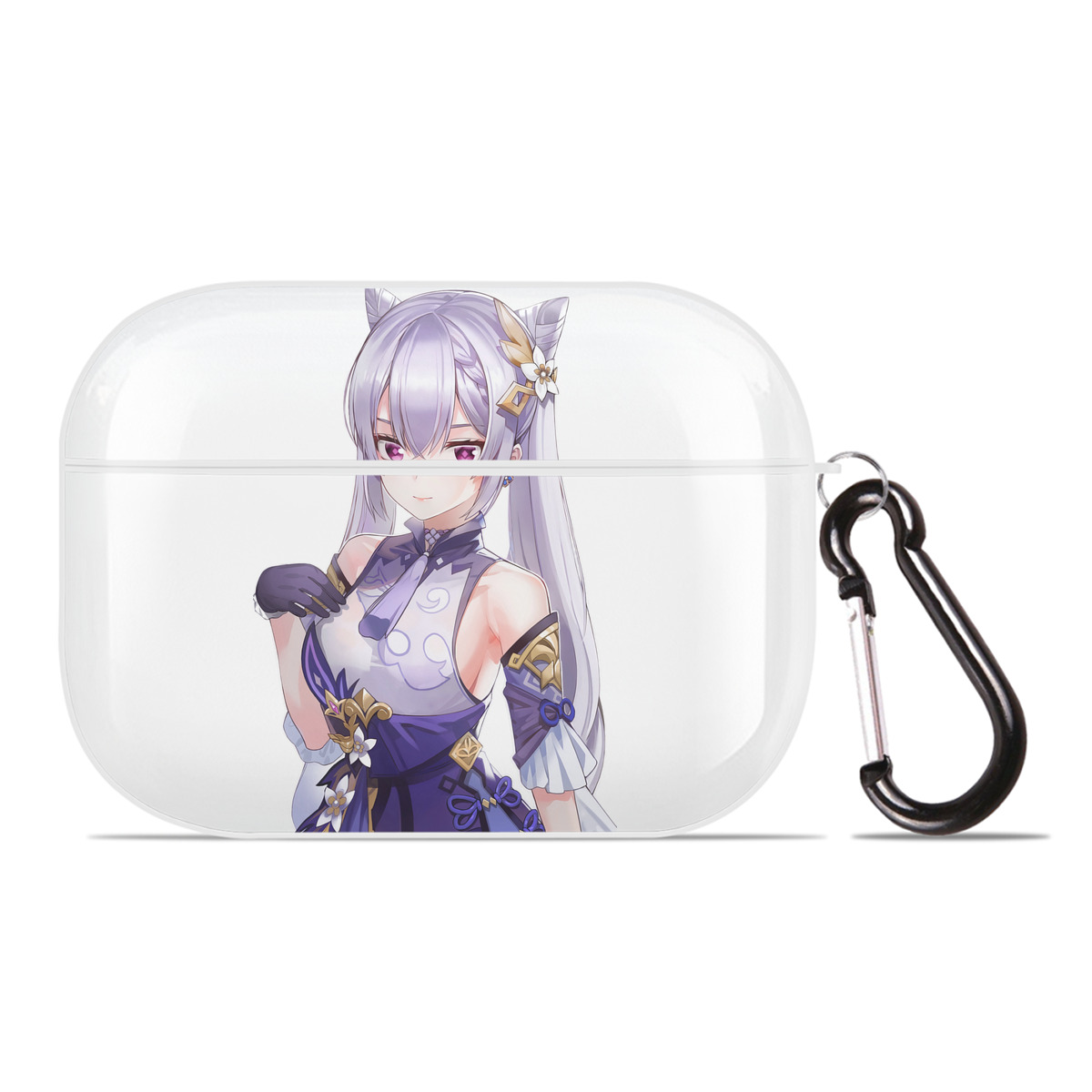 げんし神 刻晴 こくせい genshin Kokusei 【AirPods Pro用】ハードシェル保護ケース 耐衝撃・防指紋・カラビナ付き商品仕様