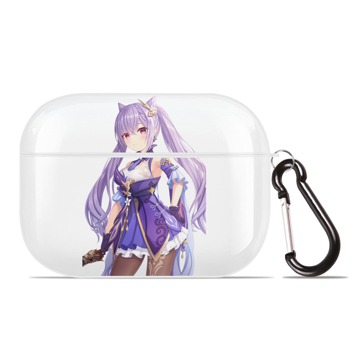 げんし神 刻晴 こくせい genshin Kokusei 【AirPods Pro用】ハードシェル保護ケース 耐衝撃・防指紋・カラビナ付き商品仕様