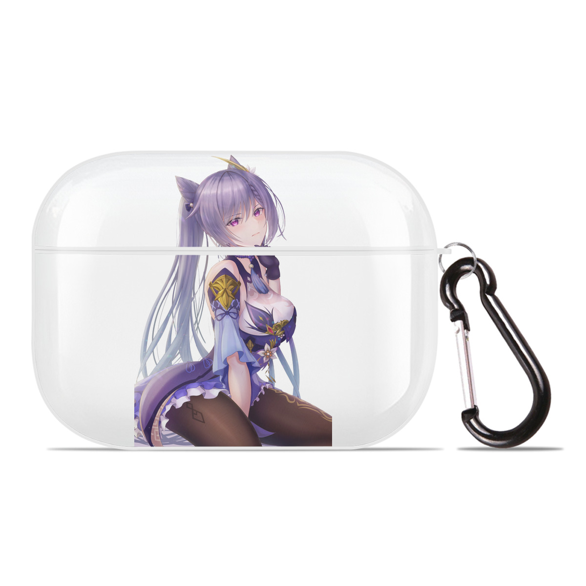 げんし神 刻晴 こくせい genshin Kokusei 【AirPods Pro用】ハードシェル保護ケース 耐衝撃・防指紋・カラビナ付き商品仕様