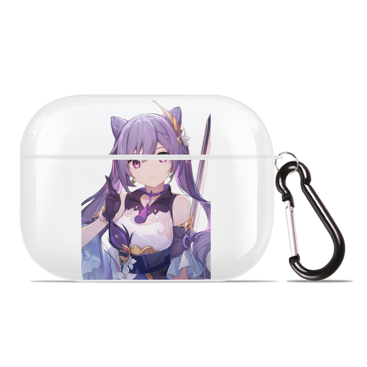 げんし神 刻晴 こくせい genshin Kokusei 【AirPods Pro用】ハードシェル保護ケース 耐衝撃・防指紋・カラビナ付き商品仕様