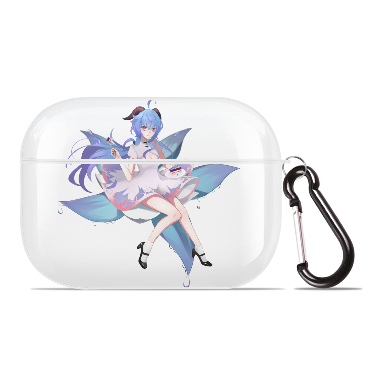 げんし神 甘雨 かんう genshin Ganyu 【AirPods Pro用】ハードシェル保護ケース 耐衝撃・防指紋・カラビナ付き商品仕様
