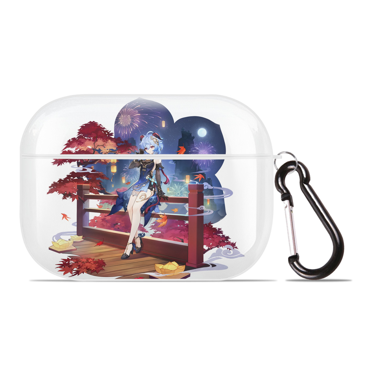 げんし神 甘雨 かんう genshin Ganyu 【AirPods Pro用】ハードシェル保護ケース 耐衝撃・防指紋・カラビナ付き商品仕様