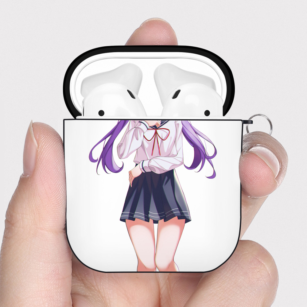 げんし神 刻晴 こくせい genshin Kokusei AirPods 第2世代保護ケース ハードシェル ブラック 耐衝撃・防指紋・カラビナ付き