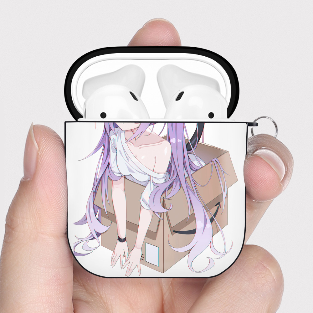 げんし神 刻晴 こくせい genshin Kokusei AirPods 第2世代保護ケース ハードシェル ブラック 耐衝撃・防指紋・カラビナ付き