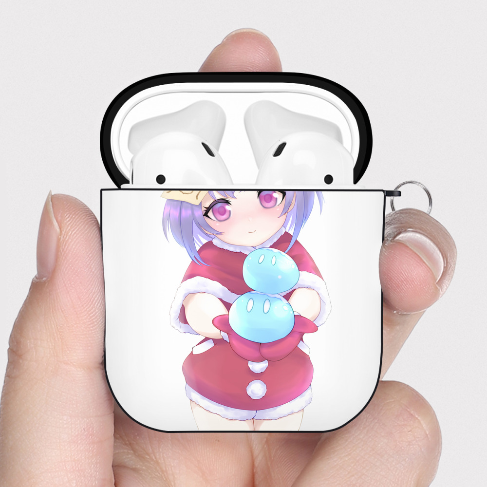 げんし神 七七 なな  genshin Nana AirPods 第2世代保護ケース ハードシェル ブラック 耐衝撃・防指紋・カラビナ付き