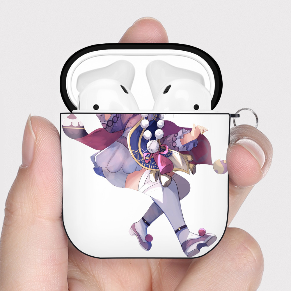 げんし神 七七 なな  genshin Nana AirPods 第2世代保護ケース ハードシェル ブラック 耐衝撃・防指紋・カラビナ付き
