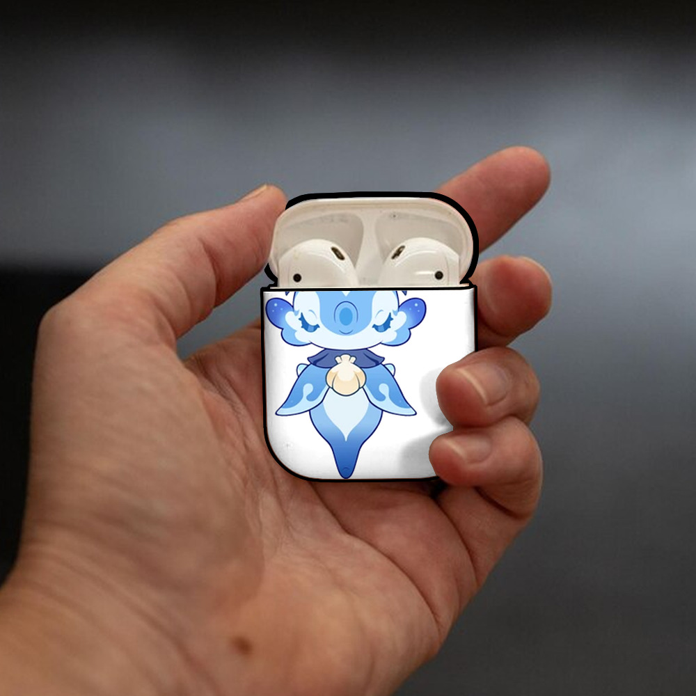 げんし神 フリーナ genshin Furina AirPods 第2世代保護ケース ハードシェル ブラック 耐衝撃・防指紋・カラビナ付き