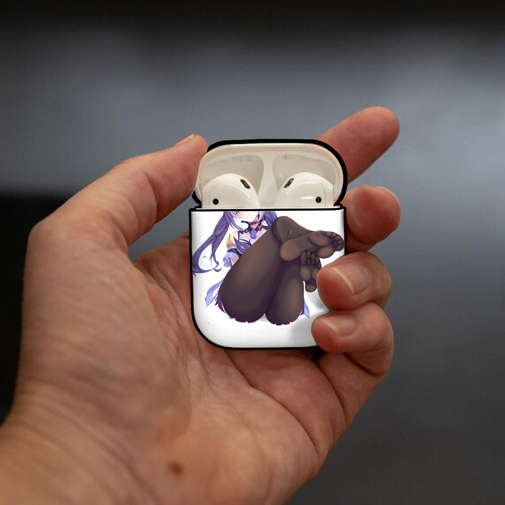 げんし神 刻晴 こくせい genshin Kokusei AirPods 第2世代保護ケース ハードシェル ブラック 耐衝撃・防指紋・カラビナ付き