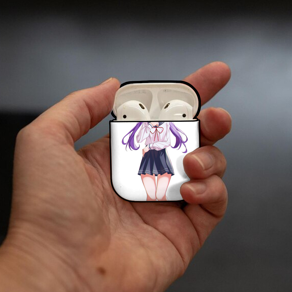 げんし神 刻晴 こくせい genshin Kokusei AirPods 第2世代保護ケース ハードシェル ブラック 耐衝撃・防指紋・カラビナ付き