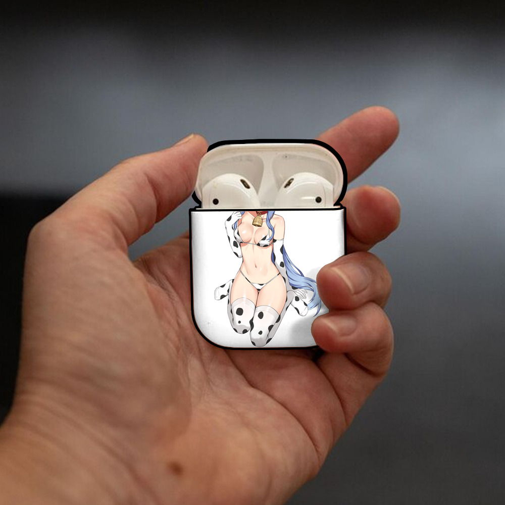 げんし神 甘雨 かんう genshin Ganyu AirPods 第2世代保護ケース ハードシェル ブラック 耐衝撃・防指紋・カラビナ付き