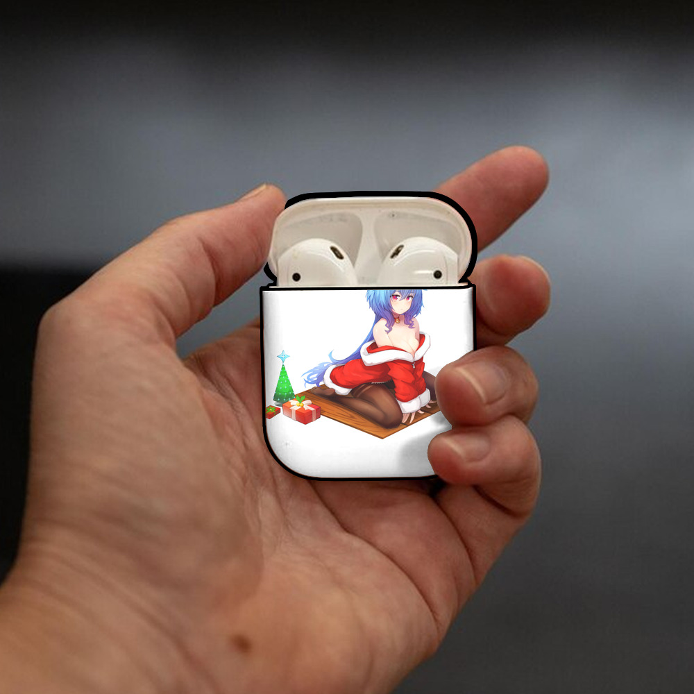 げんし神 甘雨 かんう genshin Ganyu AirPods 第2世代保護ケース ハードシェル ブラック 耐衝撃・防指紋・カラビナ付き