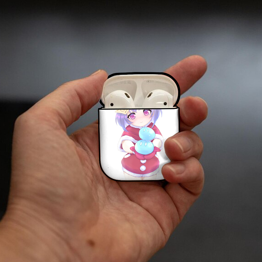 げんし神 七七 なな  genshin Nana AirPods 第2世代保護ケース ハードシェル ブラック 耐衝撃・防指紋・カラビナ付き