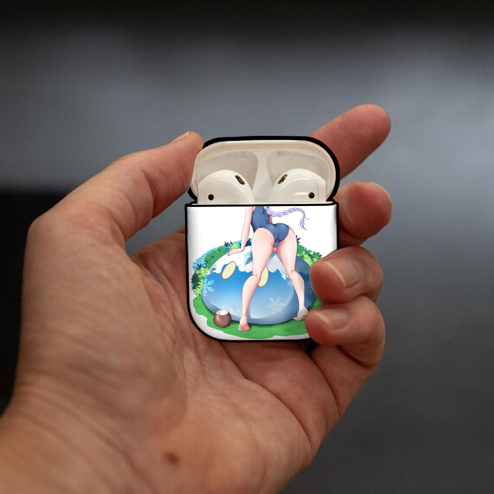 げんし神 七七 なな  genshin Nana AirPods 第2世代保護ケース ハードシェル ブラック 耐衝撃・防指紋・カラビナ付き