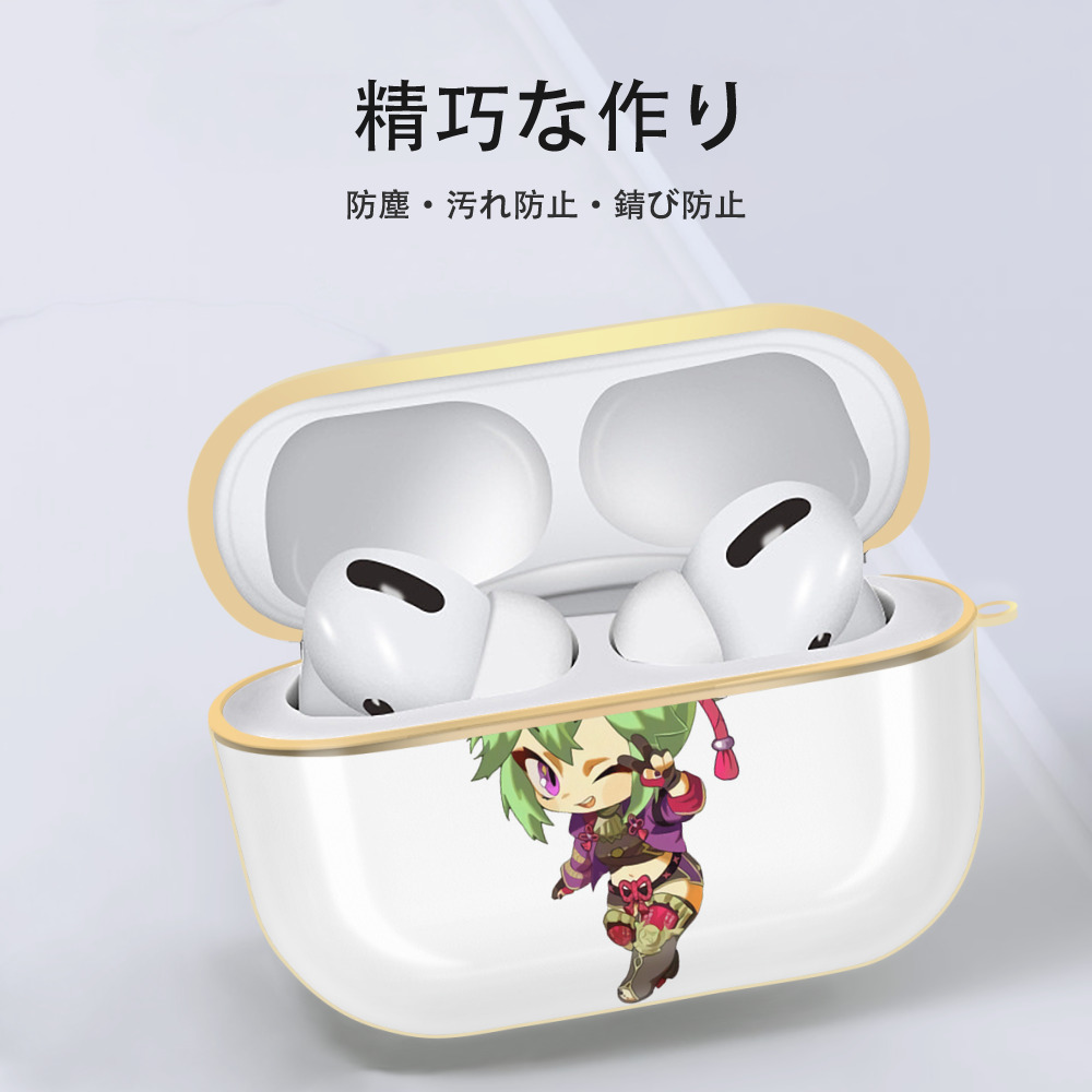 げんし神  久岐忍 くき しのぶ genshin Kuki Shinobu 【AirPods Pro用】ハードシェル保護ケース｜耐衝撃・防指紋・カラビナ付き商品仕様