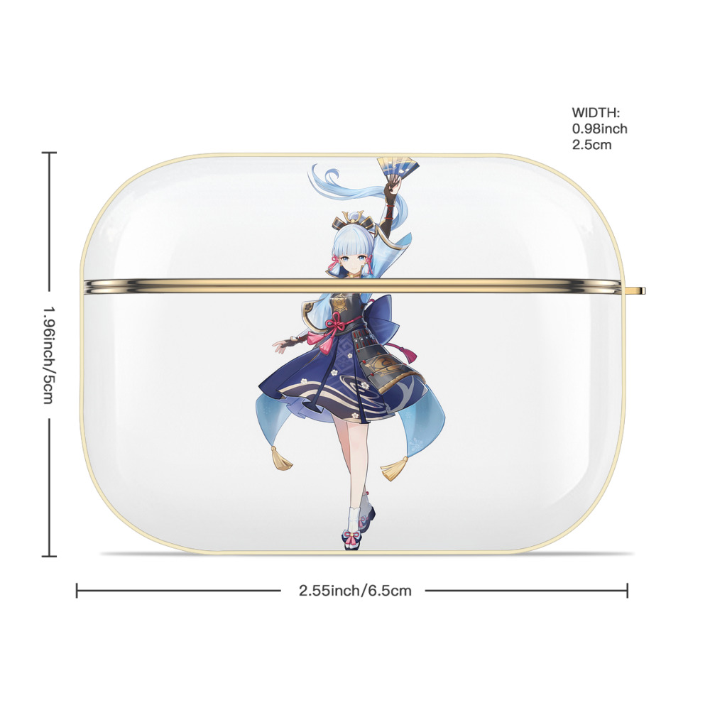 げんし神 神里綾華 神宮寺レン genshin Kamimiya Ren 【AirPods Pro用】ハードシェル保護ケース｜耐衝撃・防指紋・カラビナ付き商品仕様