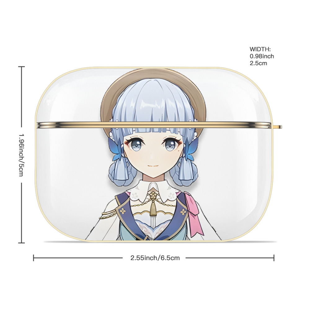 げんし神 神里綾華 神宮寺レン genshin Kamimiya Ren 【AirPods Pro用】ハードシェル保護ケース｜耐衝撃・防指紋・カラビナ付き商品仕様