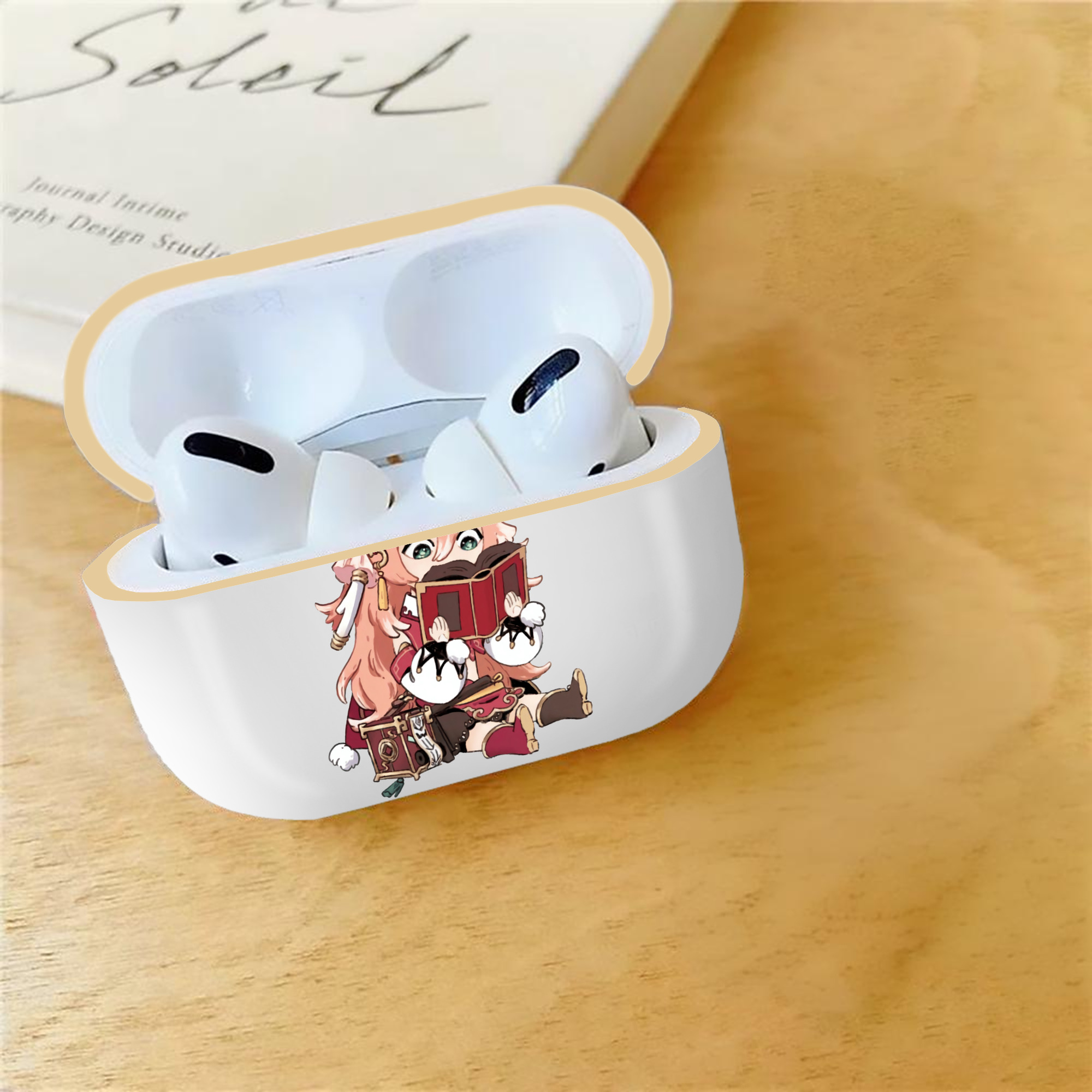 げんし神 ヤンフェイ genshin Yanfei 【AirPods Pro用】ハードシェル保護ケース｜耐衝撃・防指紋・カラビナ付き商品仕様