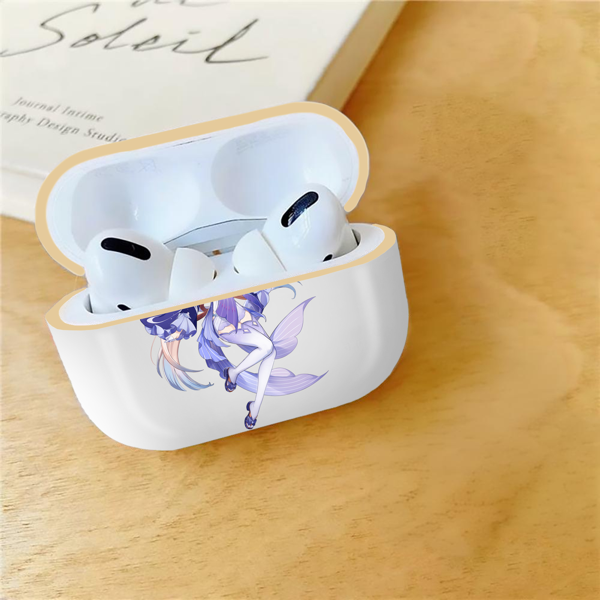 げんし神 珊瑚宮心海 サンゴノミヤ・ココミ genshin Sangonomiya Kokomi 【AirPods Pro用】ハードシェル保護ケース｜耐衝撃・防指紋・カラビナ付き商品仕様