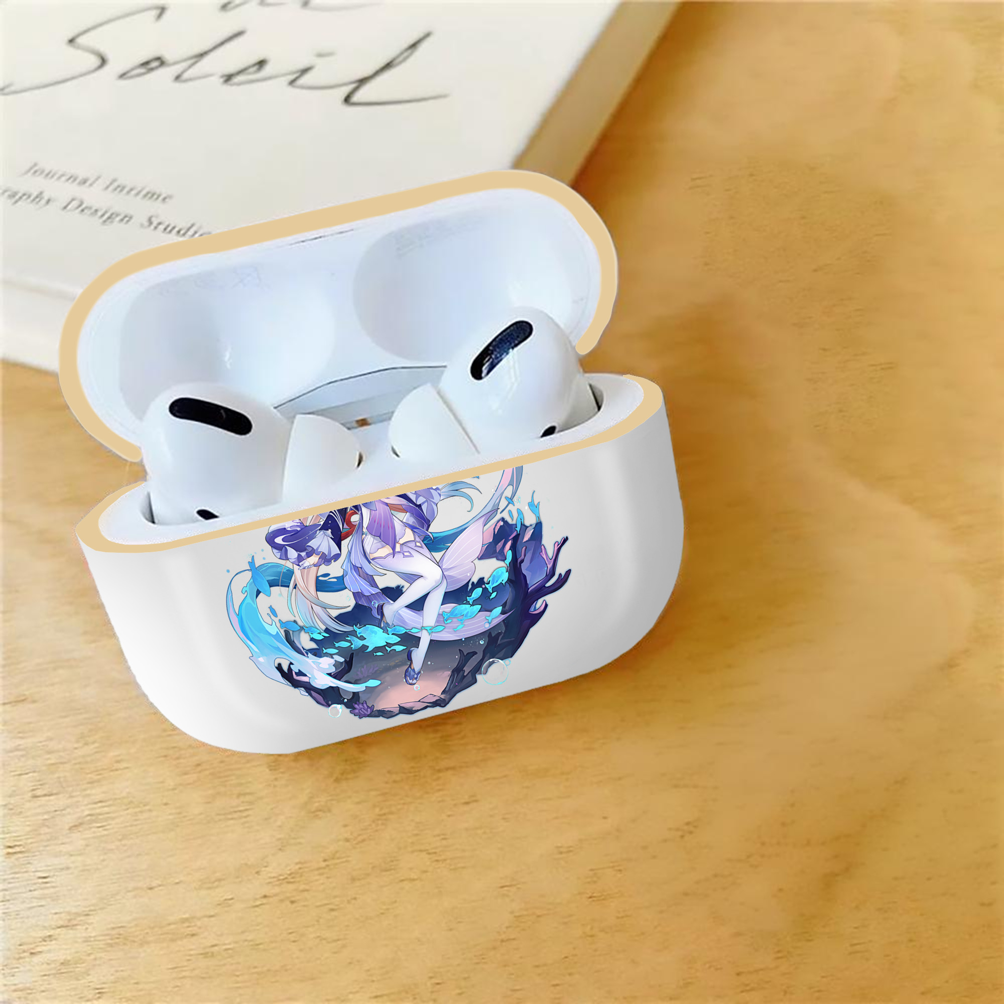 げんし神 珊瑚宮心海 サンゴノミヤ・ココミ genshin Sangonomiya Kokomi 【AirPods Pro用】ハードシェル保護ケース｜耐衝撃・防指紋・カラビナ付き商品仕様