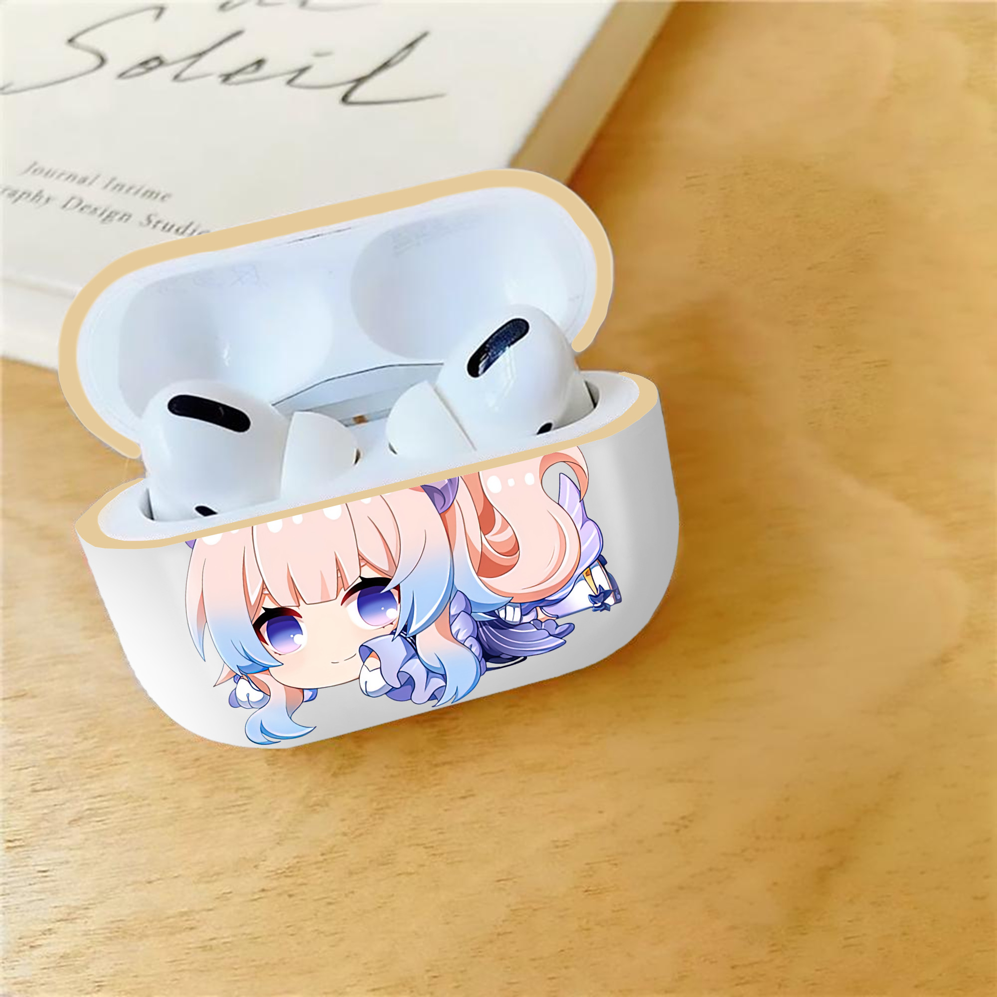 げんし神 珊瑚宮心海 サンゴノミヤ・ココミ genshin Sangonomiya Kokomi 【AirPods Pro用】ハードシェル保護ケース｜耐衝撃・防指紋・カラビナ付き商品仕様