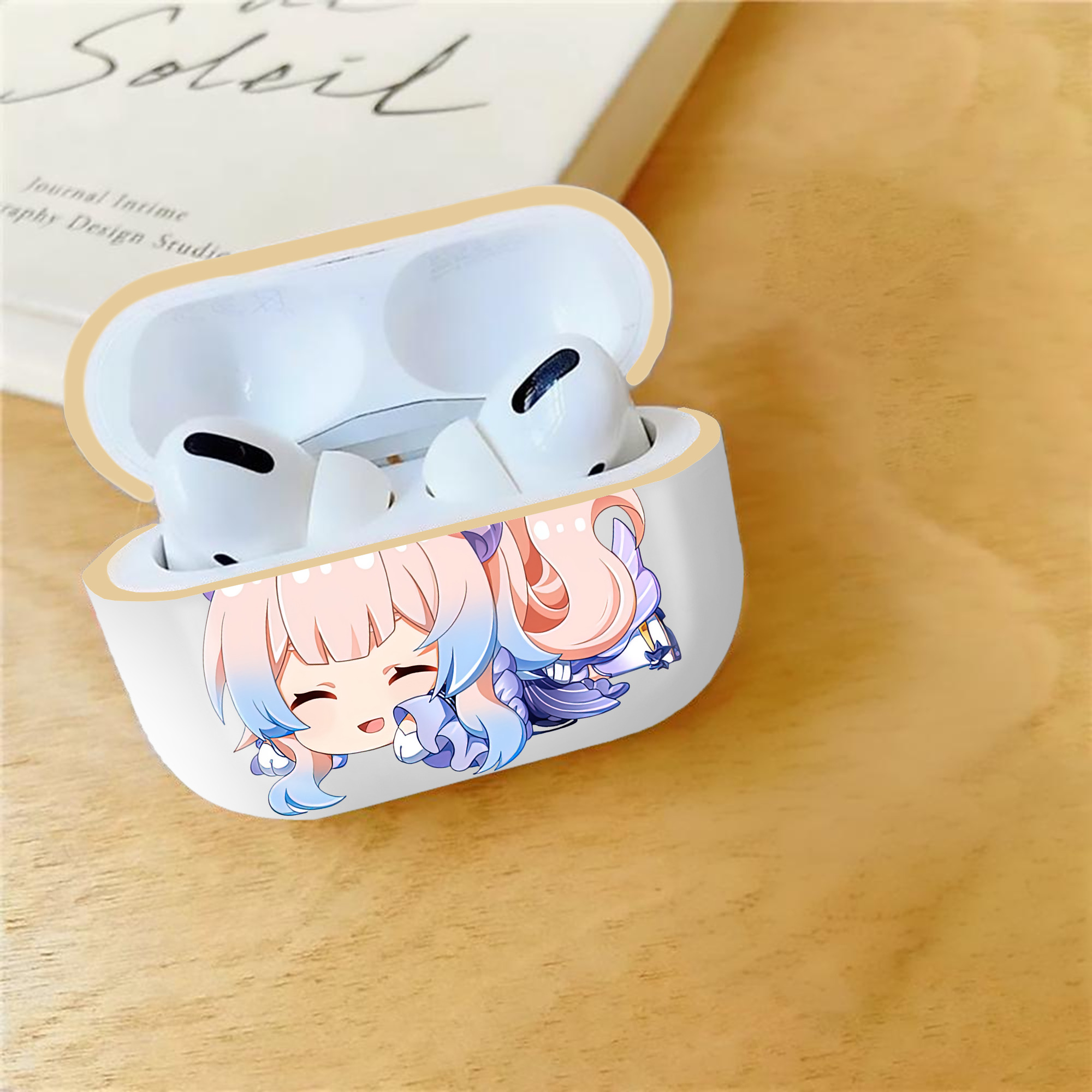 げんし神 珊瑚宮心海 サンゴノミヤ・ココミ genshin Sangonomiya Kokomi 【AirPods Pro用】ハードシェル保護ケース｜耐衝撃・防指紋・カラビナ付き商品仕様