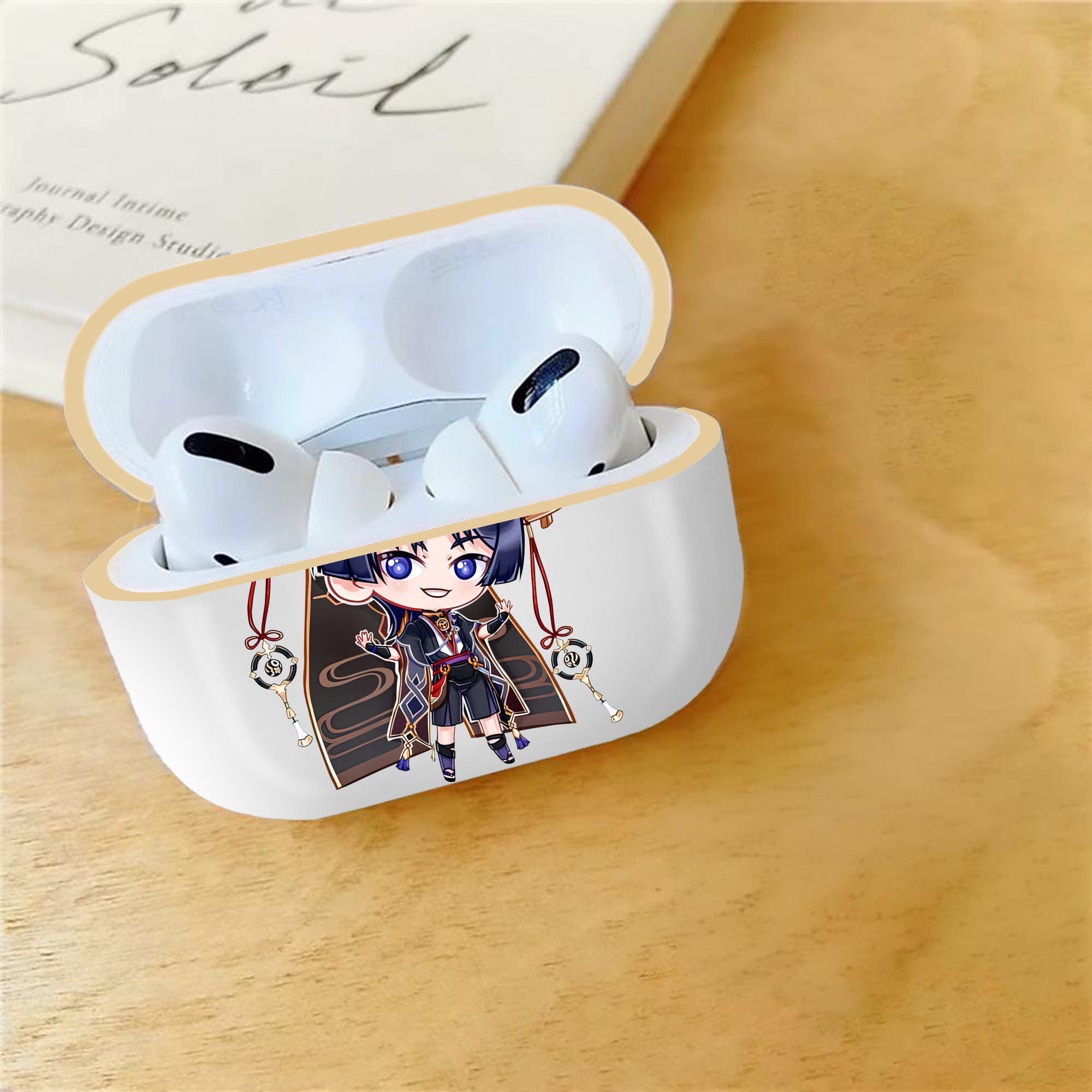 げんし神 さんペい genshin Sanpei 【AirPods Pro用】ハードシェル保護ケース｜耐衝撃・防指紋・カラビナ付き商品仕様