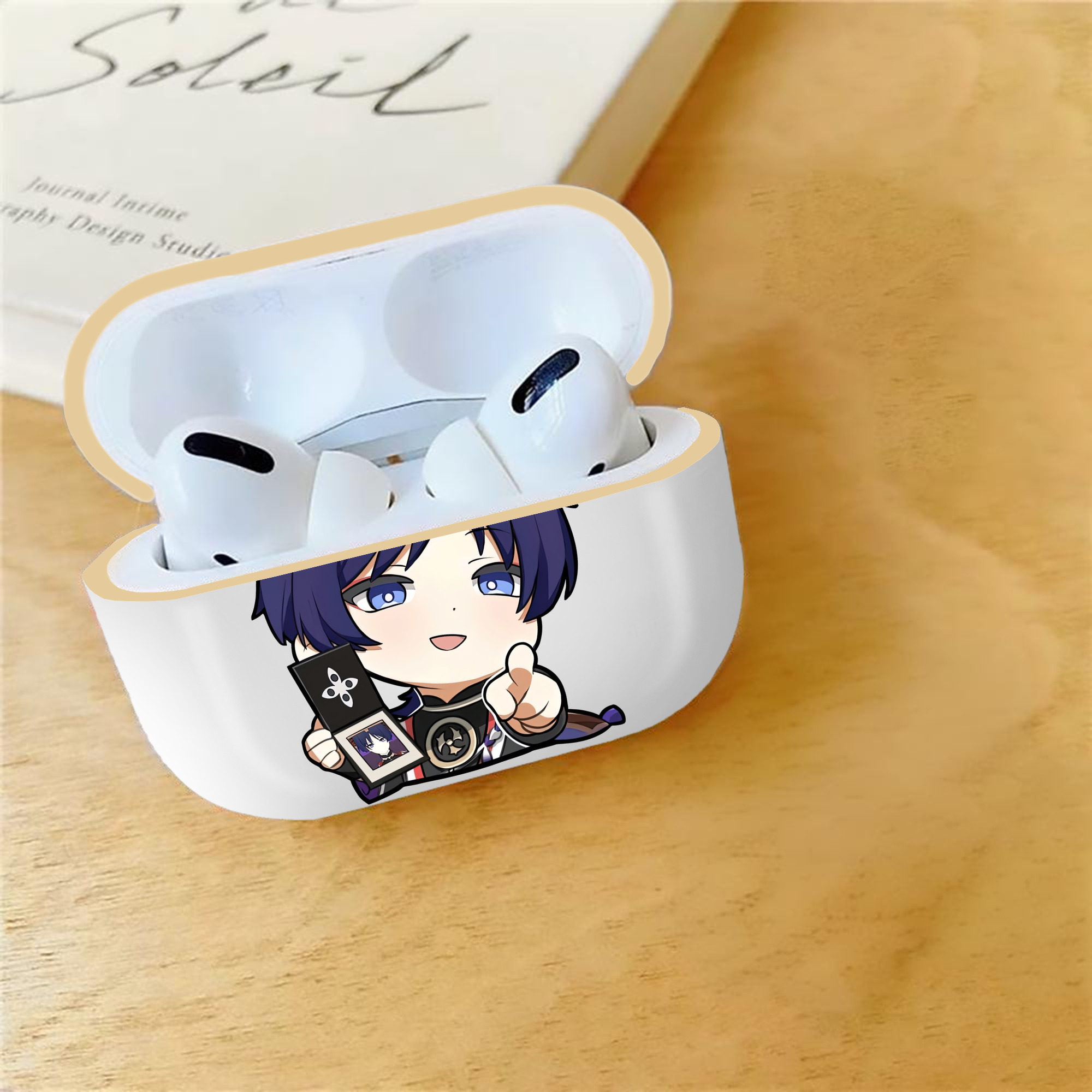 げんし神 さんペい genshin Sanpei 【AirPods Pro用】ハードシェル保護ケース｜耐衝撃・防指紋・カラビナ付き商品仕様